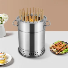 Compact BBQ Charcoal Grill Portable Charcoal Grill Vertical Smokers Meat Cooker