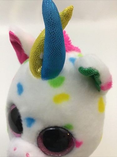 Ty Beanie Boos Harmonie The Unicorn Peluche 7” Rosa Scintillante Occhi VelveTy Etichette - Foto 3 di 10