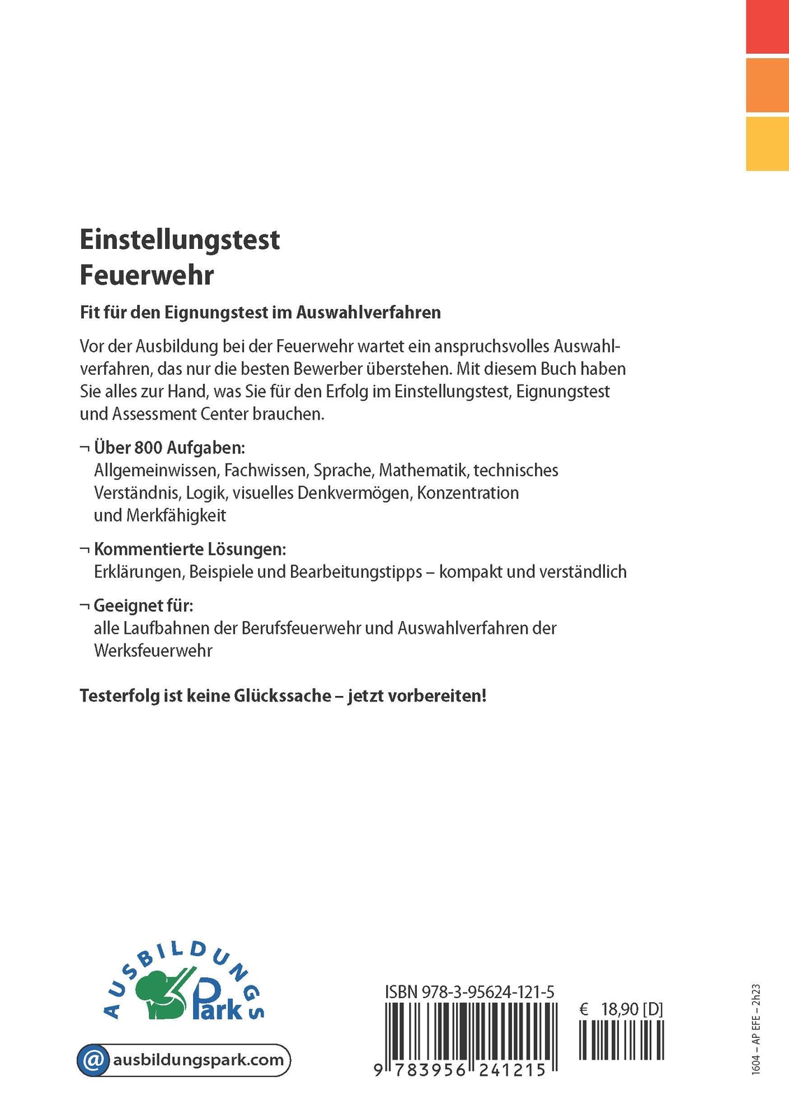 Thumbnail - Einstellungstest Feuerwehr Kurt Guth (u. A.) Taschenbuch 314 S.