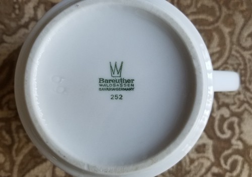 6 Vintage Bareuther Waldsassen Bavaria Germany Dresden Flowers Demitasse Mugs - Picture 4 of 4