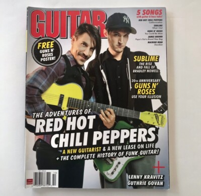 Guitar World Magazine Oct 2011 Red Hot Chili Peppers Sublime Guns N Roses POSTER
