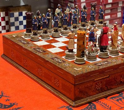 Personalized Chess Set Luxury Chess Game Chrome Plated Boxed Custom Board  Game Personalized Wooden Chess Board and Figures