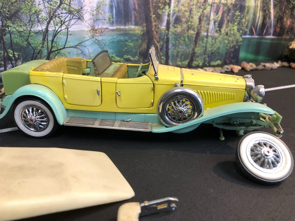 Imperfecto y Polvoriento Franklin Como Nuevo 1930 Duesenberg J Derham Tourster ~ Sin Caja 1:24 Foto 4 de 4