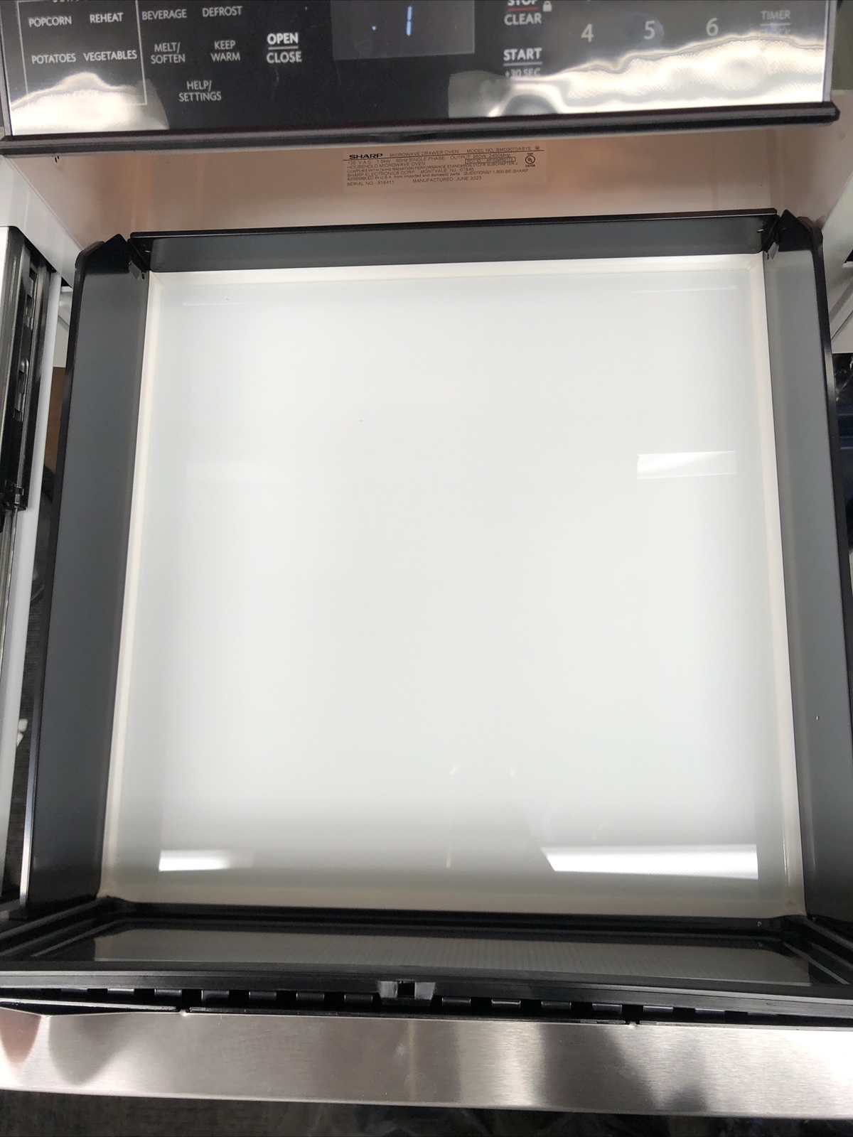 Sharp SMD3070ASY 30” Stainless Steel Microwave Drawer Great Unit