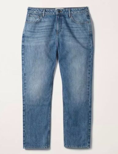 FAT FACE Womens 100% Cotton Denim NEWHAM Jeans Light Wash Sz 10S NWT - Picture 1 of 12