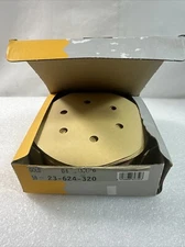 Mirka 23-624-320 Gold 6" 6H Grip Vacuum Disc 320 Grit (Qty 47) New Open Box