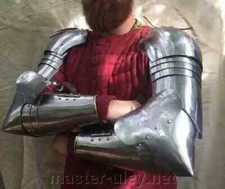 Medieval Knight Europe Hand Set Arm Guard Bracers Cosplay Armor Gift