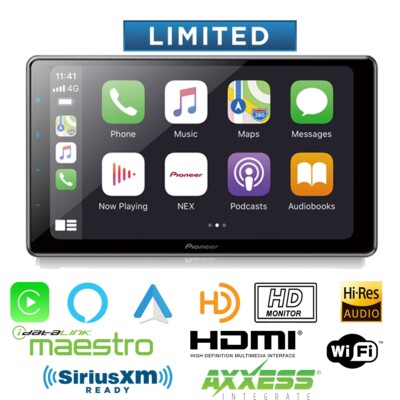Pioneer DMH-WT7600NEX 9'' Digital Multimedia Receiver Single Din HD Floating Dis