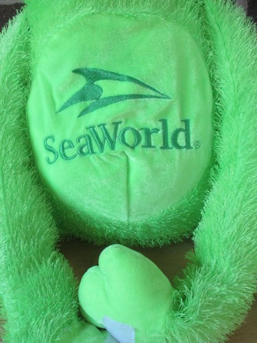 Etiquetas de felpa Toy Factory/Sea World 21" colgantes Gorila Ape verde lima brillante - Imagen 3 de 7