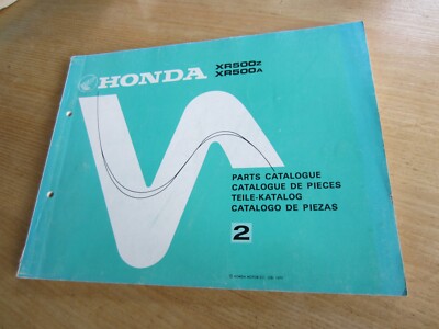 Honda OEM Parts Manual XR500 Z-A 1979 1980 Used in very good condition XR 500