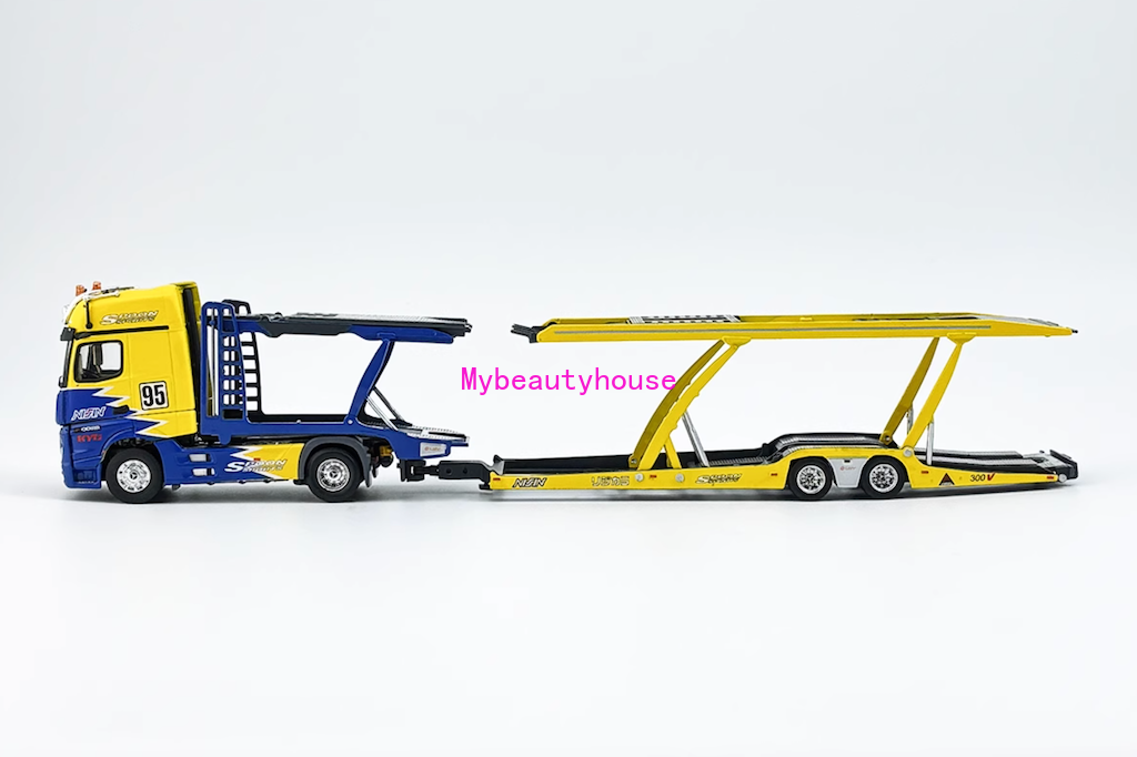 1:64 Spoon Actros Gigaspace 4x2 Trailer Truck FD2 #95 Model