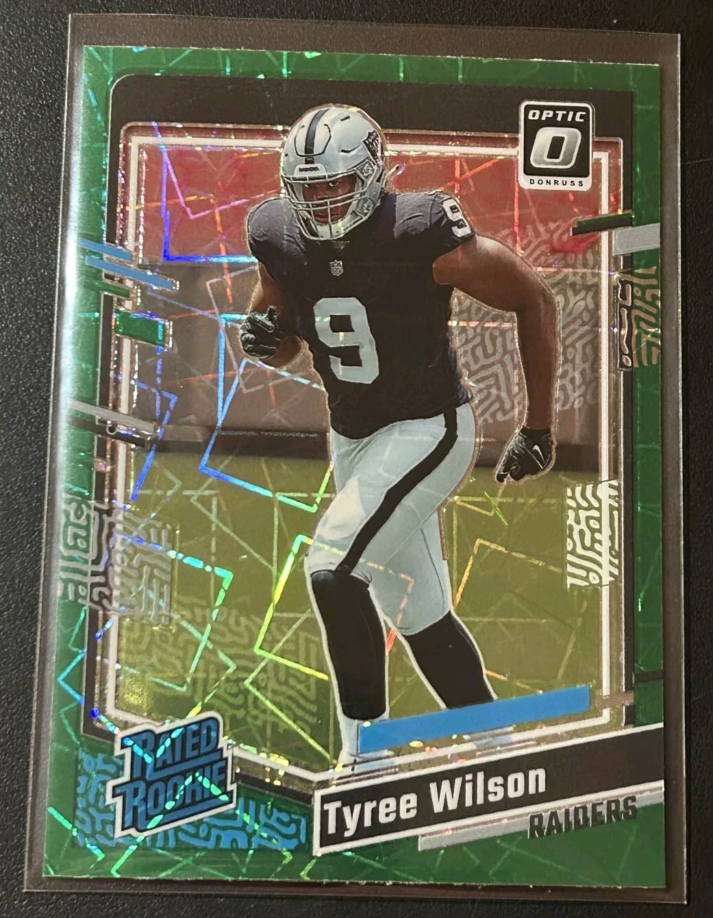 2023 Donruss Optic Rated Rookie Green Velocity Tyree Wilson Oakland Raiders #262