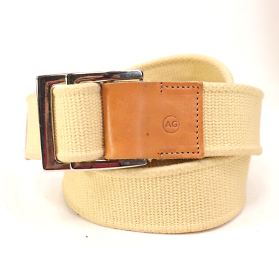 Adriano Goldscmied Leather Belt AG Adriano Goldschmied LEATHER BELT RIVETED Gold Buckle Size  main image 3