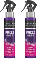 LOT OF 2 John Frieda Frizz Ease 3 DAY STRAIGHT Heat Protection Spray Hair 3.5 oz