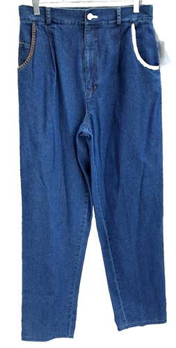 Nancy Bolen City Mädchenjeans Damen 10 blau Peitschenstich Akzent elastische Taille 2003 - Bild 2 von 12