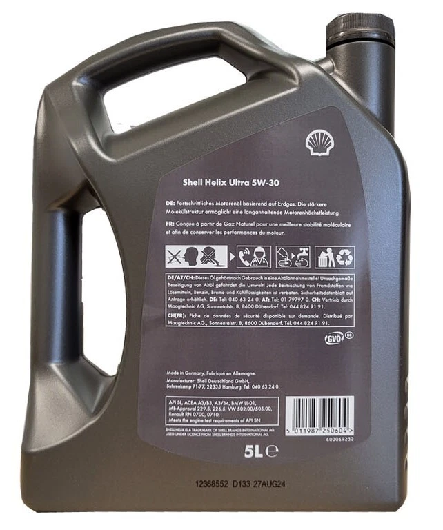 Shell Helix Ultra 5W-30 Motoröl 5+1 Liter MB 229.5 BMW LL-01 RN 700/710 - Bild 2 von 4