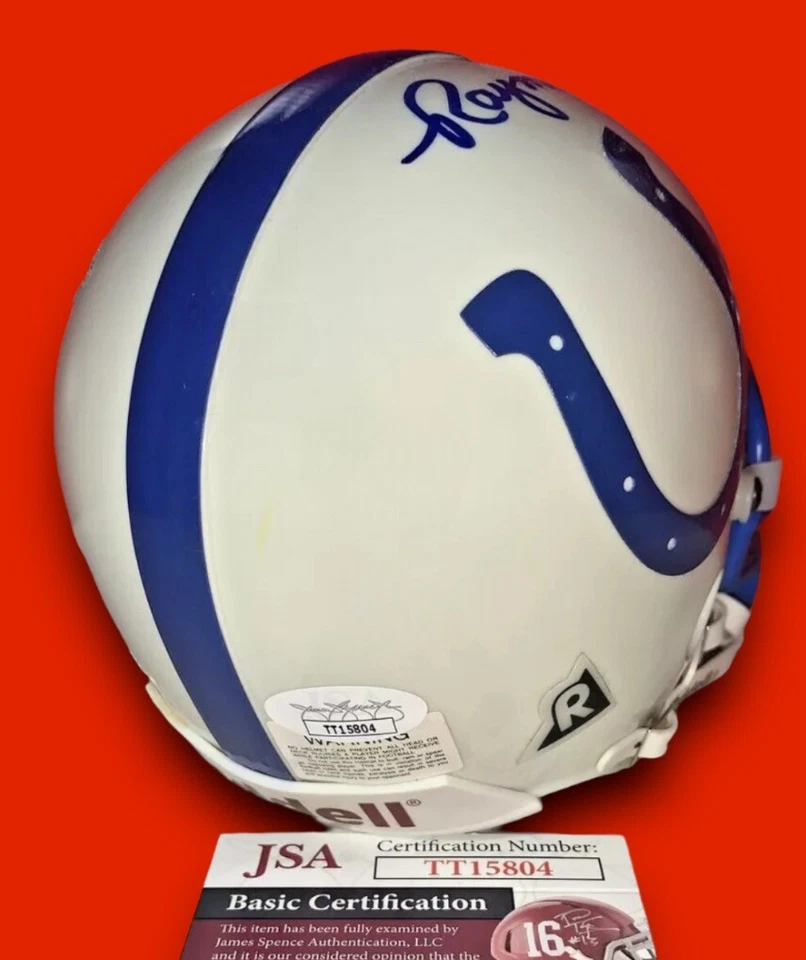 RAYMOND BERRY AUTOGRAPHED SIGNED BALTIMORE COLTS COLTS MINI HELMET JSA CERT.  - Image 4 of 4