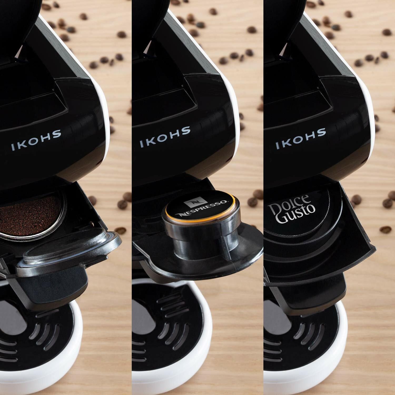 IKOHS Cafetera Multicápsula y Espresso - Negra | Compra online en eBay