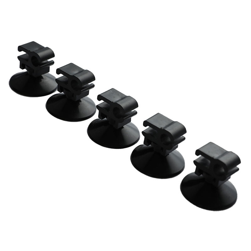 Aquarium-Saugnapf-Clips – 5 Stück, Weiß/schwarz, Zum Befestigen Von Schläuchen & Kabeln, Starke Saugkraft