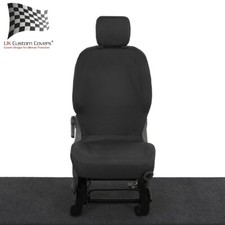 Peugeot Partner (2008-2018) Waterproof Single Drivers Seat Cover Black 394