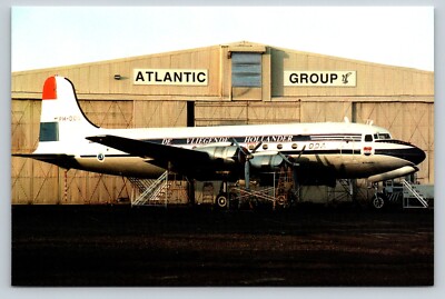 De Vliegende Hollander FLYING DUTCHMAN Holland -Coventry Airport DC-4 Postcard
