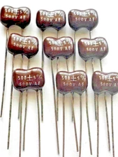 8X - 500pF @ 500V 5% - (DM15 SIZE) DIP MICA CAPACITOR ~ For HiFi/Guitar Amp (m)