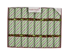 Robin Reed 10" Classic Crackers, Peppermint Cane Design - Box of 8 (52417)