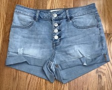 PacSun Los Angeles Flying Wash Style Super Stretch Shortie Blue Jean Shorts 26