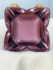 Vintage Lavender Sasaki Glass Japanese Ashtray