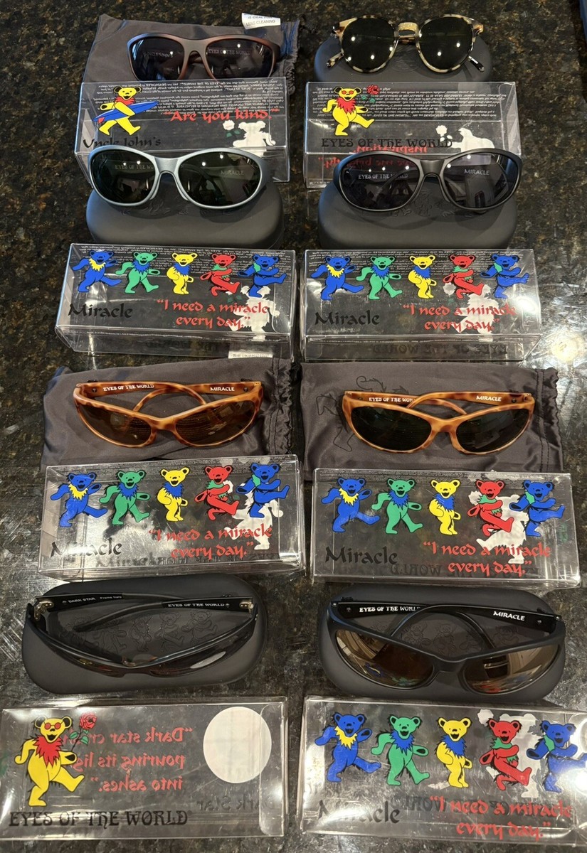 Vintage 1995 Grateful Dead Eyes Of The World Sunglasses - Complete
