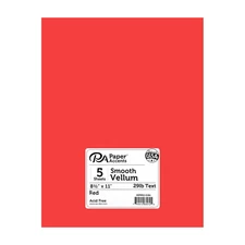 Accent Design Paper Accents Tracing Vellum 8.5x11 29lb Red 5pc - Translucent