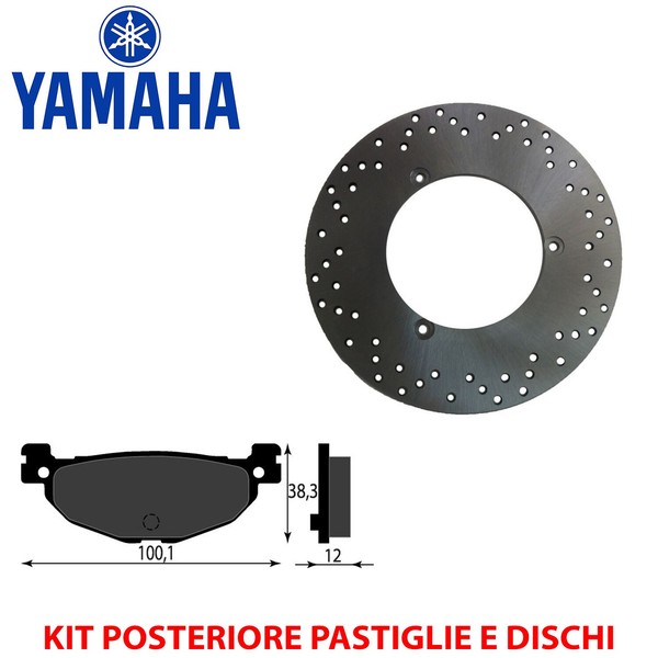 Satz BremsbelÄGe UND Scheibe Hinten Yamaha Majesty 400 YP (Abs) 2007 2011-image
