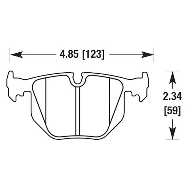 Hawk HB518S.642 Motorsports Performance HT-10 Compound Rear Brake Pads - Изображение 3 из 3