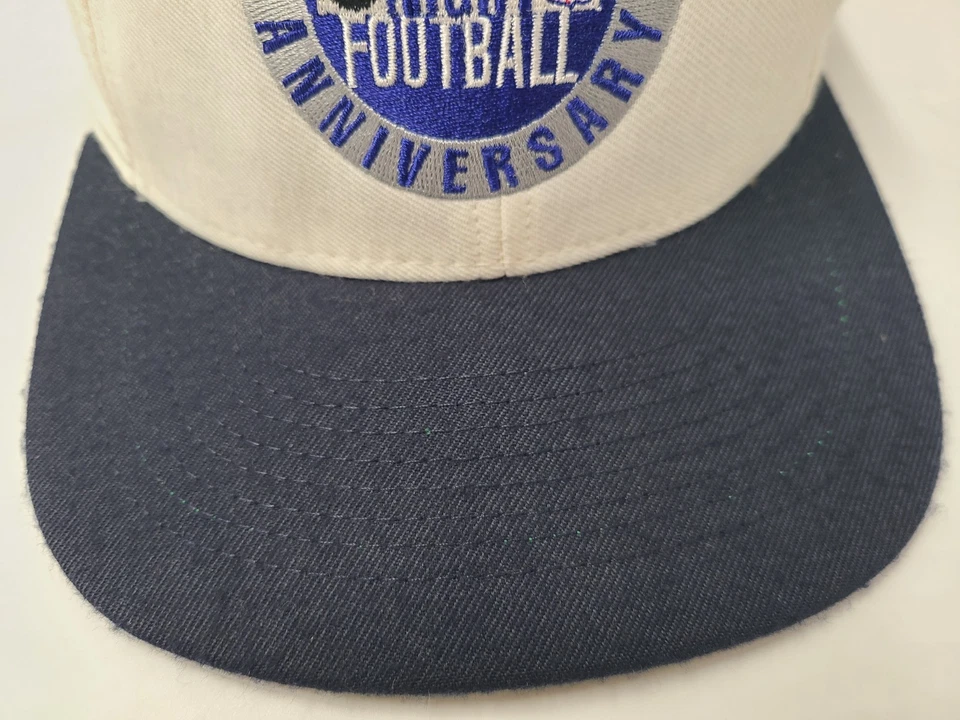 Vintage Monday Night Football ABC NFL 25th Anniv Distressed Snapback Hat Cap Men - Image 3 of 4