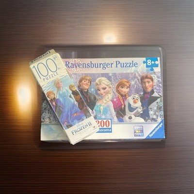 Disney Frozen Princess Puzzle Lot of 2 100-Piece Elsa Anna Complete