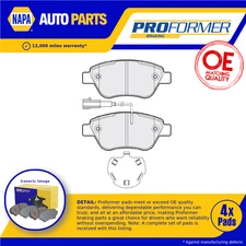 Brake Pads Set fits FIAT FIORINO 225 1.3D Front 2007 on Proformer Quality