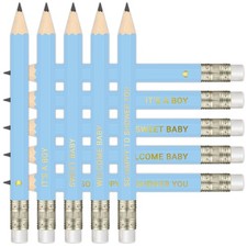 Vusnud 50Pcs - Baby Shower Sharpened Half Pencils 1 Count Pack of 50 , Blue