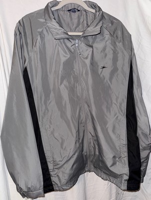 Crane Sports XL Gray Black Zip Windbreaker Jacket Lightweight Activewear