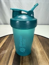 Blender Bottle Classic 20oz Shaker Mix Cup Loop Top Portable Drinkware Turquoise