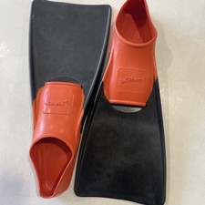 FINIS Long Floating Swimming Foot Fins Black/ORANGE 3-5 US 1619