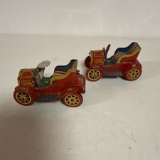 Vintage Tin Toy TKK Cars Lot of 2 Japan for Age 8-11 Years