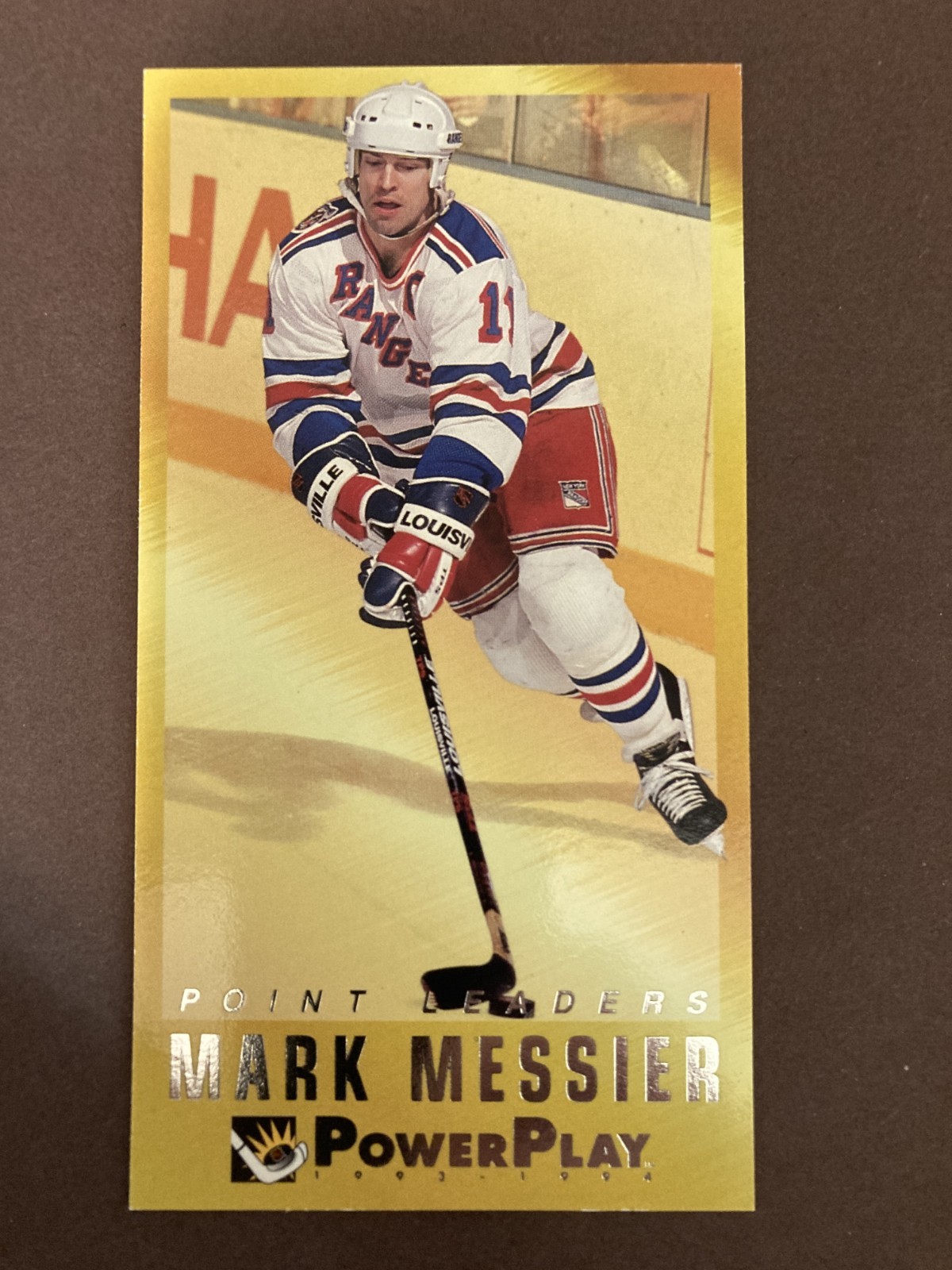 1993-94 Fleer Power Play Tall Boy Point Leaders Insert #9 Mark Messier