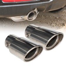 2x 63mm CHROME EXHAUST TAIL MUFFLER TIP PIPE fits pour Subaru Forester 2008-2012