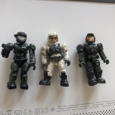 Figurines Halo Mega Bloks x3 - Arctic UNSC Pilot + 2 autres