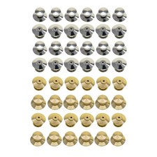 24 Stück Metall-Pin-Backs Locking Pin Keepers Verschluss für Crafts Uniform