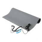 MWRF ESD Mat Kit with Wrist Strap and Grounding Cord (2 FT 2 x 4 FT, Grey
