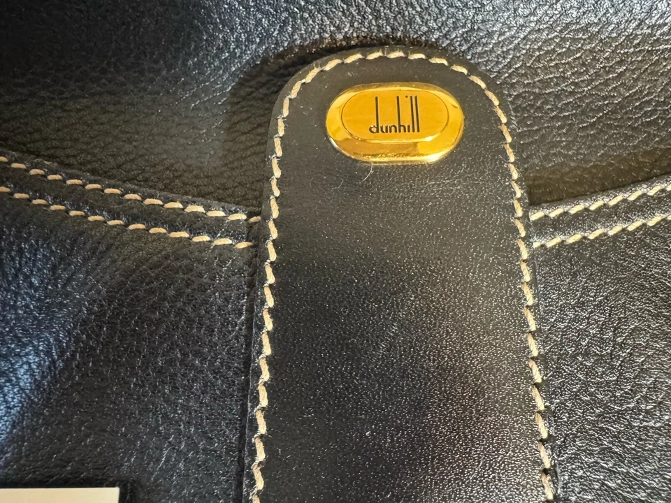 Dunhill Black Leather Clutch/Wristlet/ Pouch - image 2 of 4