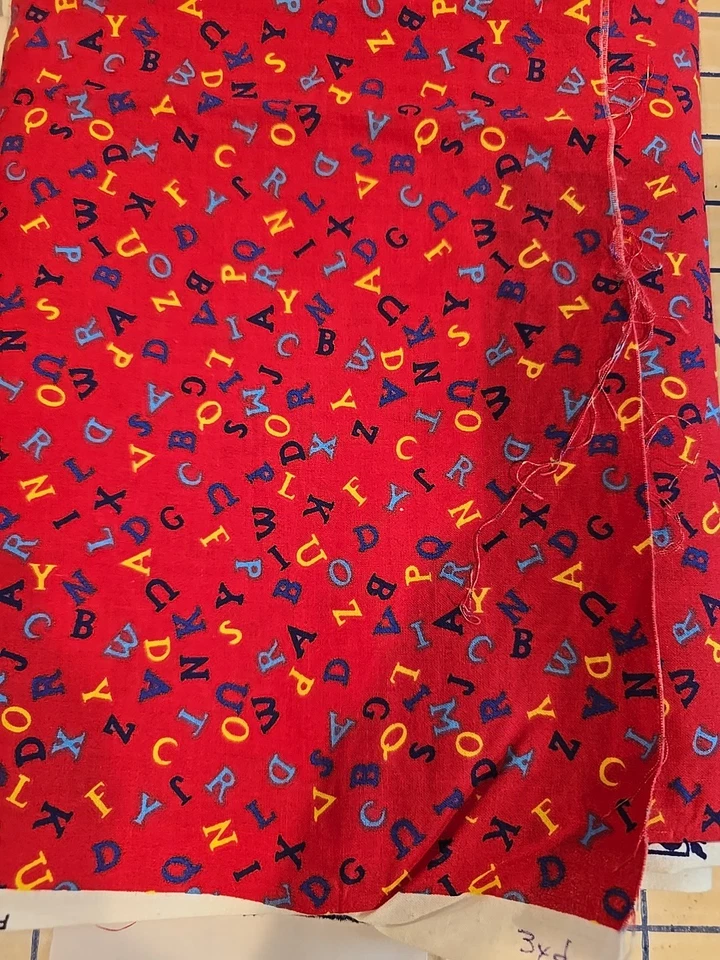 1997 Fabric Traditions Alphabet Double Border, Plaid And allover Print, 9.5... - Image 4 of 4