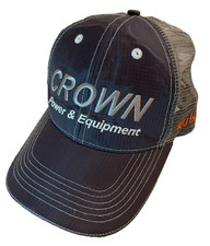 KUBOTA CROWN POWER  EQUIPMENT Gray Trucker Cap Hat Hook/Loop Back Nice