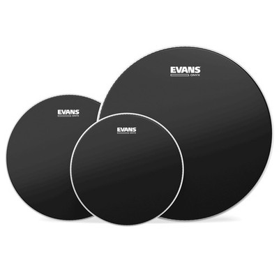 Evans Onyx Coated Fusion Tompack Drumheads 10, 12, 14'' ETP-ONX2-F